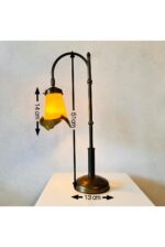 Frosted Glass Table Lamp with Floral Shade – French Art Style Lighting - Image 8