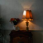 Genuine Alabaster Table Lamp with Fringe Shade – Cream Stone Base, Mid Century Accent Lighting - Image 2