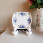 Royal Albert Moonlight Rose Salt and Pepper Set – English Porcelain, Blue Floral, Vintage Tableware