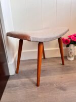 Vanity Bench with Cabriole Legs – Upholstered Seat, French Provincial Accent Furniture - Image 3