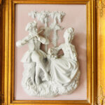 Porcelain Rococo Wall Plaque – Alt Meissen Style Portrait Art, Dresden Figurine Relief - Image 3