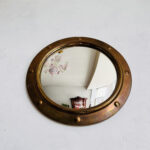 Convex Wall Mirror with Gilded Frame – Hollywood Regency Decor Accent - Image 2
