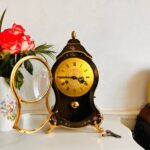 Bracket Mantel Clock with Pendulum – Comtesse Brass Shelf Clock, Fireplace Decor, Midcentury Charm - Image 2