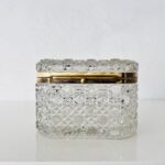 Vintage Crystal Cut Shaped Jewelry Box - Big Trinket Box for Vanity - Tea-Caddy Baccarat Style - Image 5