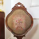 Antique French Tapestry Fire Screen, Victorian Period - Image 2