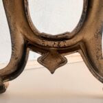 Vintage Beveled Mirror Freestanding Silver Plated Frame Mod Depose Signed Pavot - Image 8