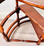 Carved Wood Spiral Library Ladder – Four Tiers, Antique Semi-Circular Design - Image 7
