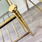 Brass and Glass Nesting Tables – Hollywood Regency Side Table Set, Mid Century Glam Nightstands - Image 8