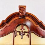 Dutch Wooden Wall Cabinet – Vintage Glass Display Case with Key, Hanging Curio Cupboard - Image 4