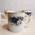Royal Albert Moonlight Rose Cup – English Porcelain 1987, Blue Floral Gold Trim - Image 3