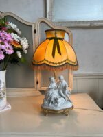 Biscuit Porcelain Table Lamp – Victorian Style Accent Light for Classic Interiors