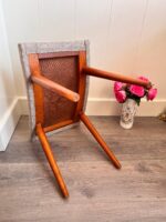 Vanity Bench with Cabriole Legs – Upholstered Seat, French Provincial Accent Furniture - Image 5