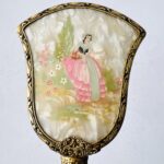Vintage Vanity Set England – Hand Mirror, Hairbrush & Clothes Brush, Rococo Style Boudoir Décor, 1950s Dressing Table Set - Image 2
