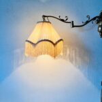 Fringed Wall Lamp – Scalloped Shade Boudoir Sconce, Soft Glow Vintage Lighting - Image 3