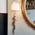 Pair of Bronze Wall Sconces – Mid Century Mod Lighting, French Depose Design - Image 7