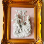 Porcelain Rococo Wall Plaque – Alt Meissen Style Portrait Art, Dresden Figurine Relief - Image 4
