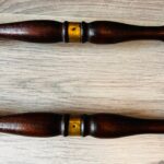 Wood and Rattan Corner Chair – Mid Century Accent Chair, Small Vintage Side Chair - Image 8