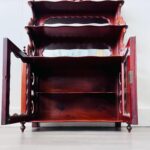 Antique Dutch Wall Cabinet with Mirror | Vintage Hanging Display Case | Rococo - Image 5