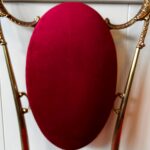 Pair of Brass Accent Chairs – Mid-Century Glam Hollywood Regency Seating - Image 8