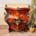 French Louis XV Marble Top Cabinet – Ornate Antique Storage Furniture - Image 2