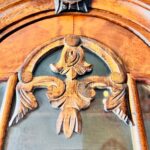 Vintage Dutch-Style Wood Wall Cabinet with Glass Door - Image 5