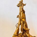 Brass Umbrella Stand – Vintage Cane or Fireplace Tool Holder, Hollywood Regency Style - Image 7