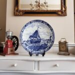Antique Delft Blue Charger Plate: Hand-Painted Dutch Porcelain Decor - Image 2