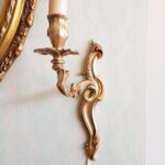 Pair of Bronze Wall Sconces – Mid Century Mod Lighting, French Depose Design - Image 9
