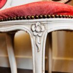 Louis XV Carved Wood Chairs: Quilted Pink French Vanity Seating - Image 8