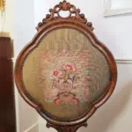 Antique French Tapestry Fire Screen, Victorian Period - Image 4
