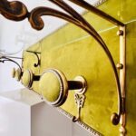 Brass Wall Coat Rack – Mid Century Hollywood Regency, Hook Entryway Hanger - Image 2