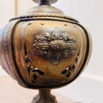 Antique Brass Floor Lamp with Crystal Prisms – Empire Style Accent Lighting - Image 7