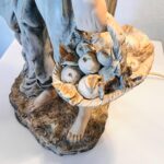 Victorian Couple Table Lamp with 3 Lily Shades – Romantic Figurine Light - Image 6