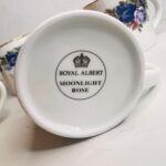 Royal Albert Moonlight Rose Cup – English Porcelain 1987, Blue Floral Gold Trim - Image 7