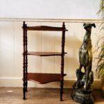 Mahogany Étagère Shelf – Ornate 3-Tier Display Stand, Vintage Plant Rack - Image 8