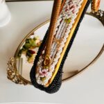 Black Micro Beaded Handbag – French Evening Purse, 1920-1940s Classic Clutch - Image 6