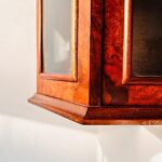 Vintage Dutch-Style Wood Wall Cabinet with Glass Door - Image 6