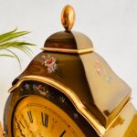 Bracket Mantel Clock with Pendulum – Comtesse Brass Shelf Clock, Fireplace Decor, Midcentury Charm - Image 4