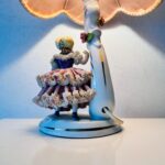 Dresden Porcelain Lady Figurine Lamp: Lace Victorian Style, Made in Germany - Image 5