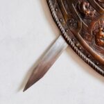 Copper & Brass Wall Shield with Crossed Swords – Vintage Wall Decor - Image 3