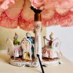 Porcelain Dresden Table Lamp – Lace Figurine Lamp, Collectible German Accent Light - Image 7