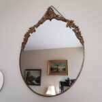 Baroque Oval Wall Mirror with Ornate Crest – Gilt Frame, Rococo Vanity Decor - Image 6