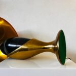 Retro Orange Table Lamp: Ceramic Base, 70s Style - Image 8