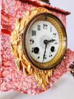 French Mantel Clock with Sculpture and Oil Lamp – Retour Des Hirondelles Belin - Image 7