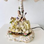 Vintage Porcelain Dresden Lace Lamp – Victorian Style Boudoir Table Light - Image 7