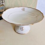 Limoges Porcelain Pastry Set – Antique French Set with Gilded Accents - Image 3