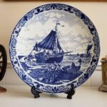 Antique Delft Blue Charger Plate: Hand-Painted Dutch Porcelain Decor - Image 5