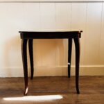 Italian Inlaid Wood Musical Table – Marquetry Accent, Petite Vintage Side Table - Image 4