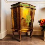 Venetian Wood Display Cabinet with Key – Italian Vintage Curio Case - Image 2