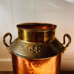 Copper Farmhouse Milk Can – Antique Country Jar with Handles, Late 1800s Decor - Image 6